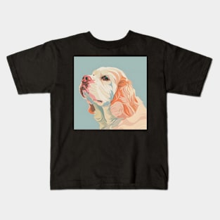 Retro Clumber Spaniel: Pastel Pup Revival Kids T-Shirt